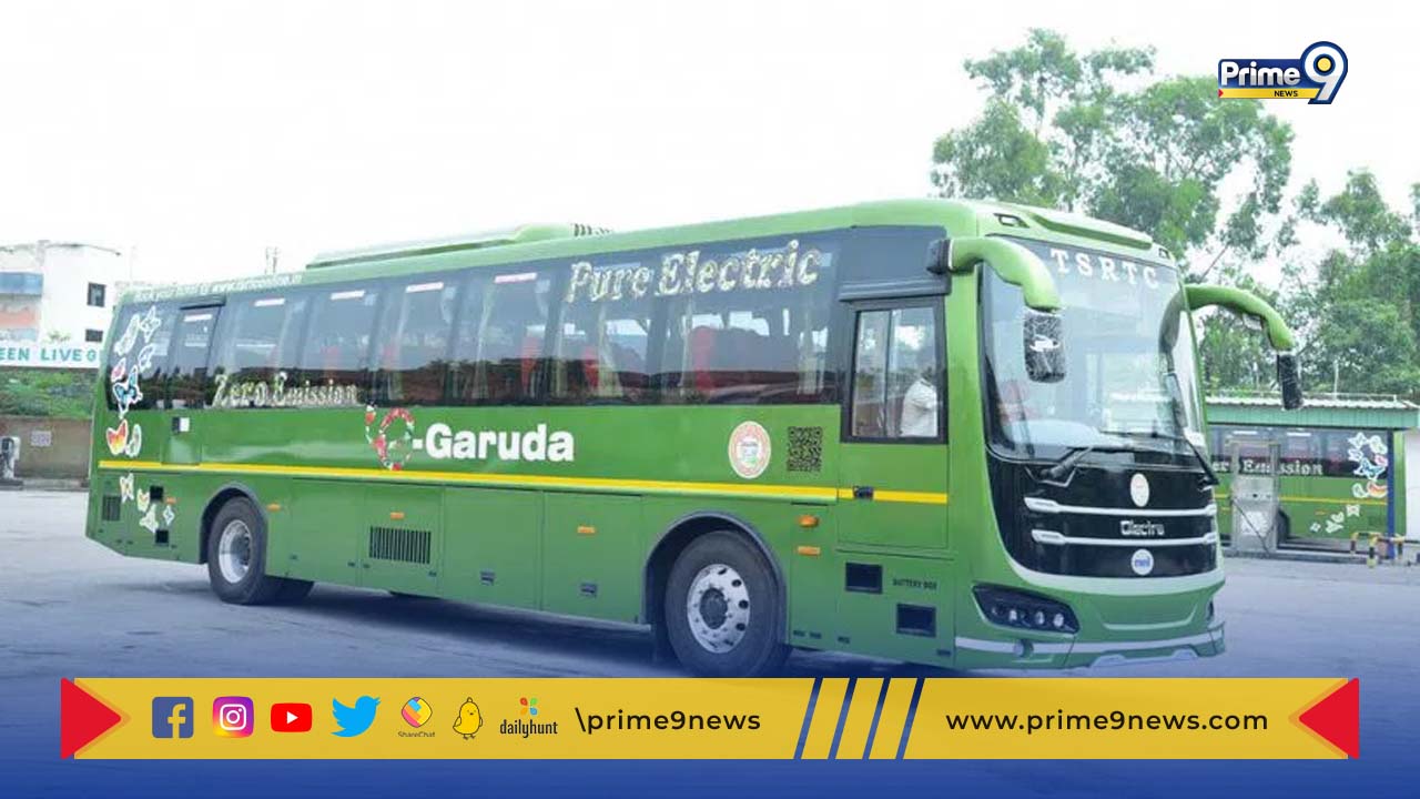 Electric AC Buses: హైదరాబాద్‌-విజయవాడ రూట్ లో  రేపటినుంచి  ‘ఈ-గరుడ’ ఎలక్ట్రిక్  ఏసీ బస్సులు